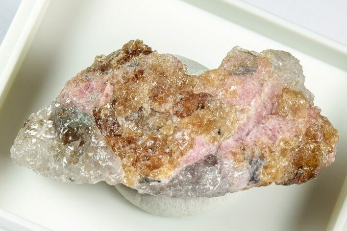 Pink Vittinkiite with Orange Spessartine Garnets - Madagascar #345071